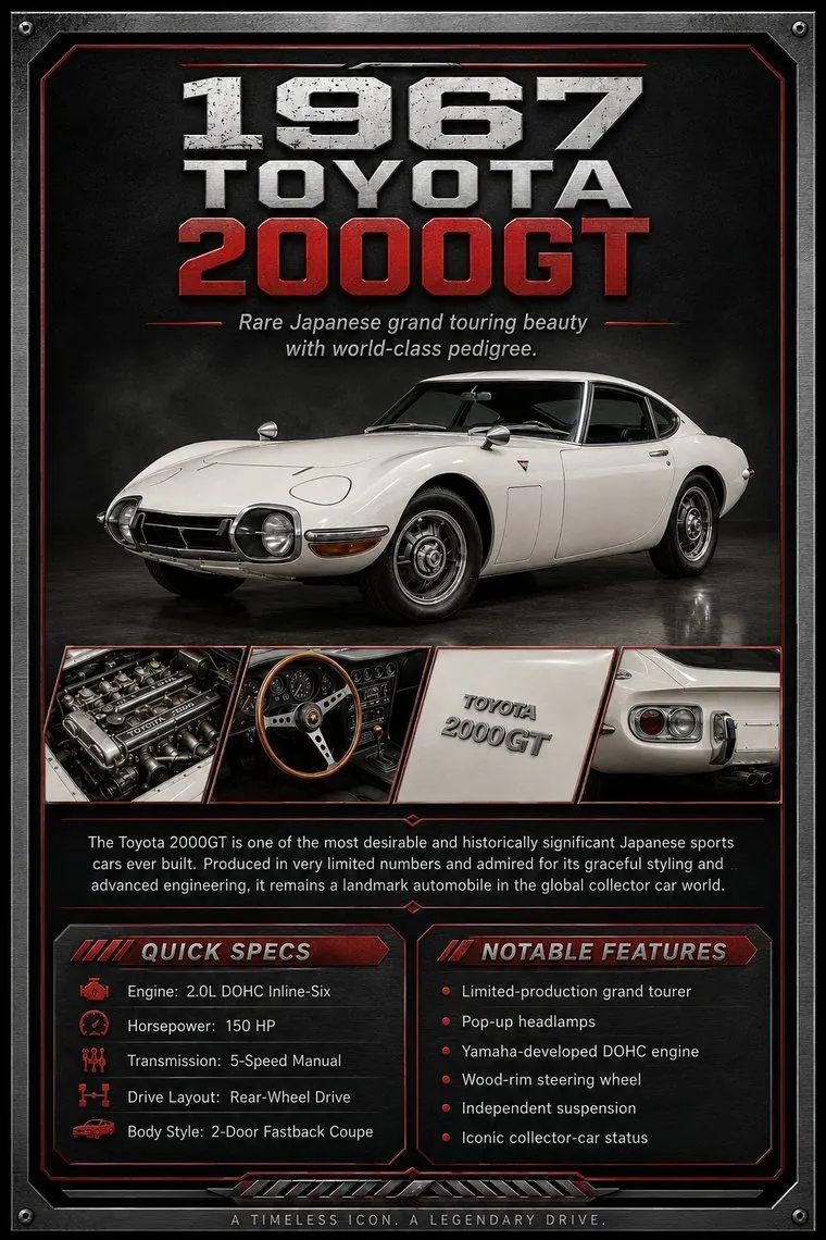 1967 Toyota 2000GT custom show car display board