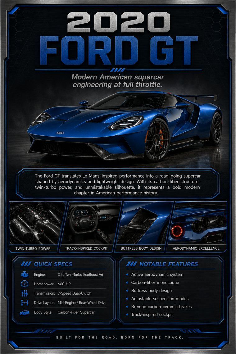 2020 Ford GT custom show car display board