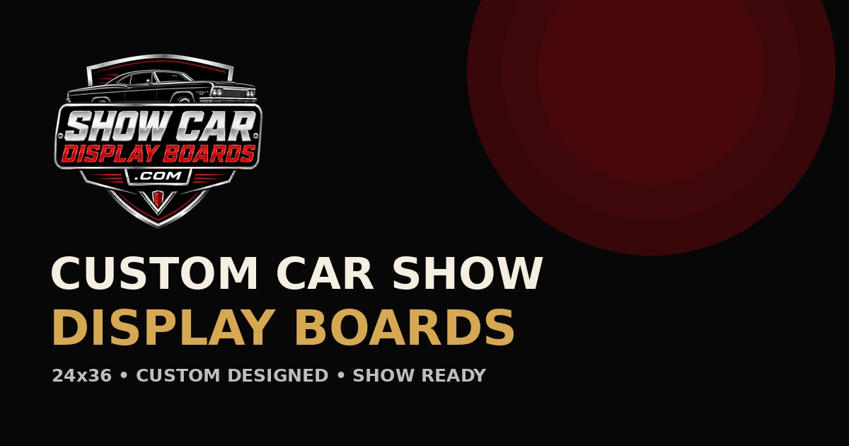 Custom Car Show Display Boards | Show Car Display Boards